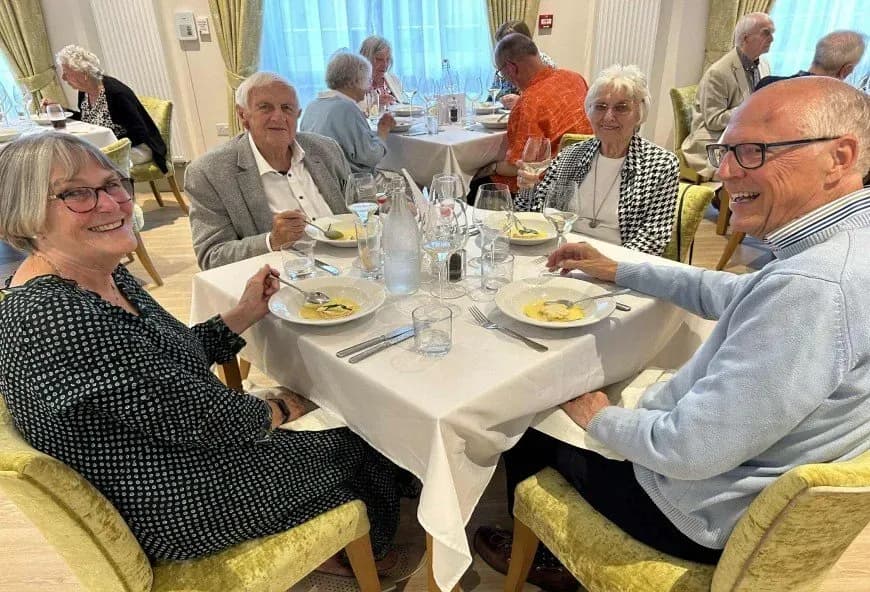 People enjoying a meal