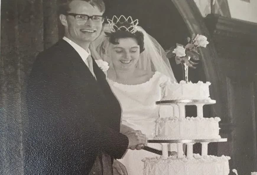 A couple on their wedding day 