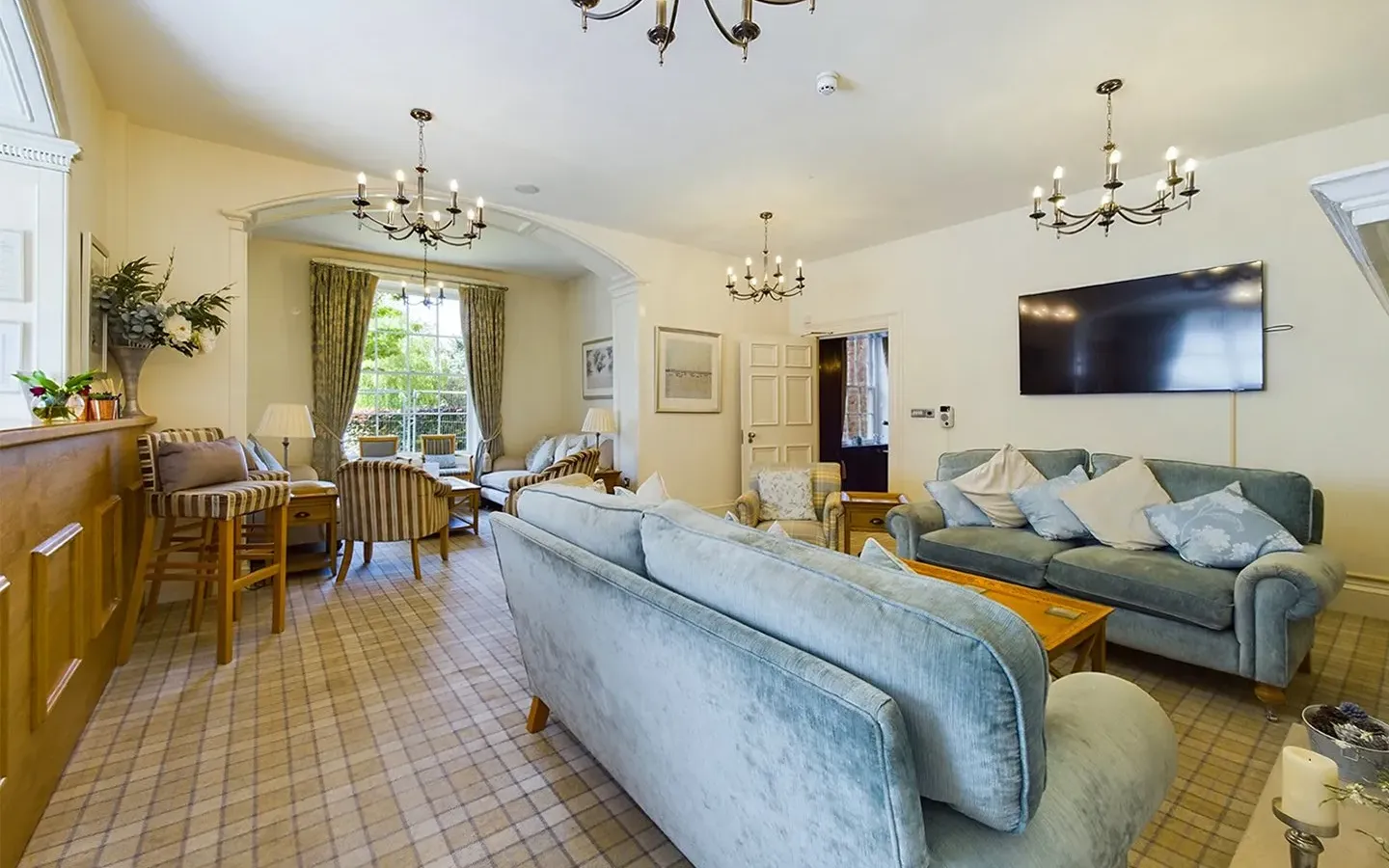 Living and dining at Boughton Hall