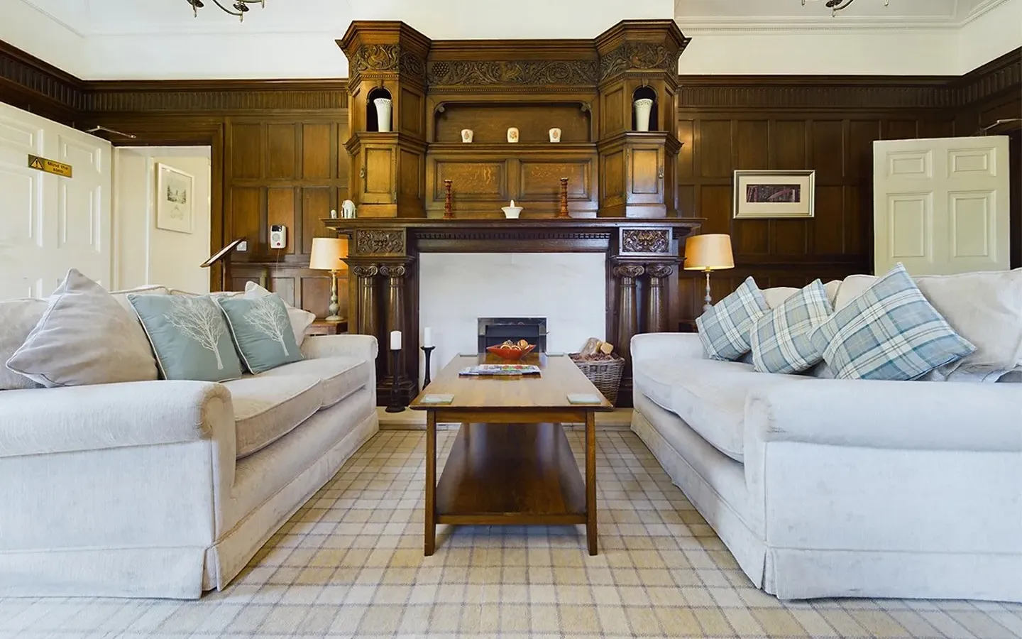 Living room at Boughton Hall