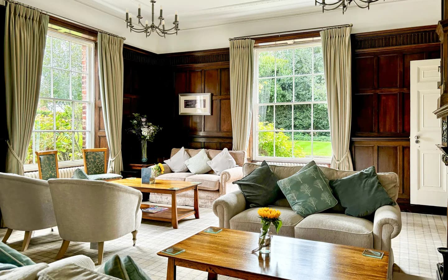 The library at Boughton Hall