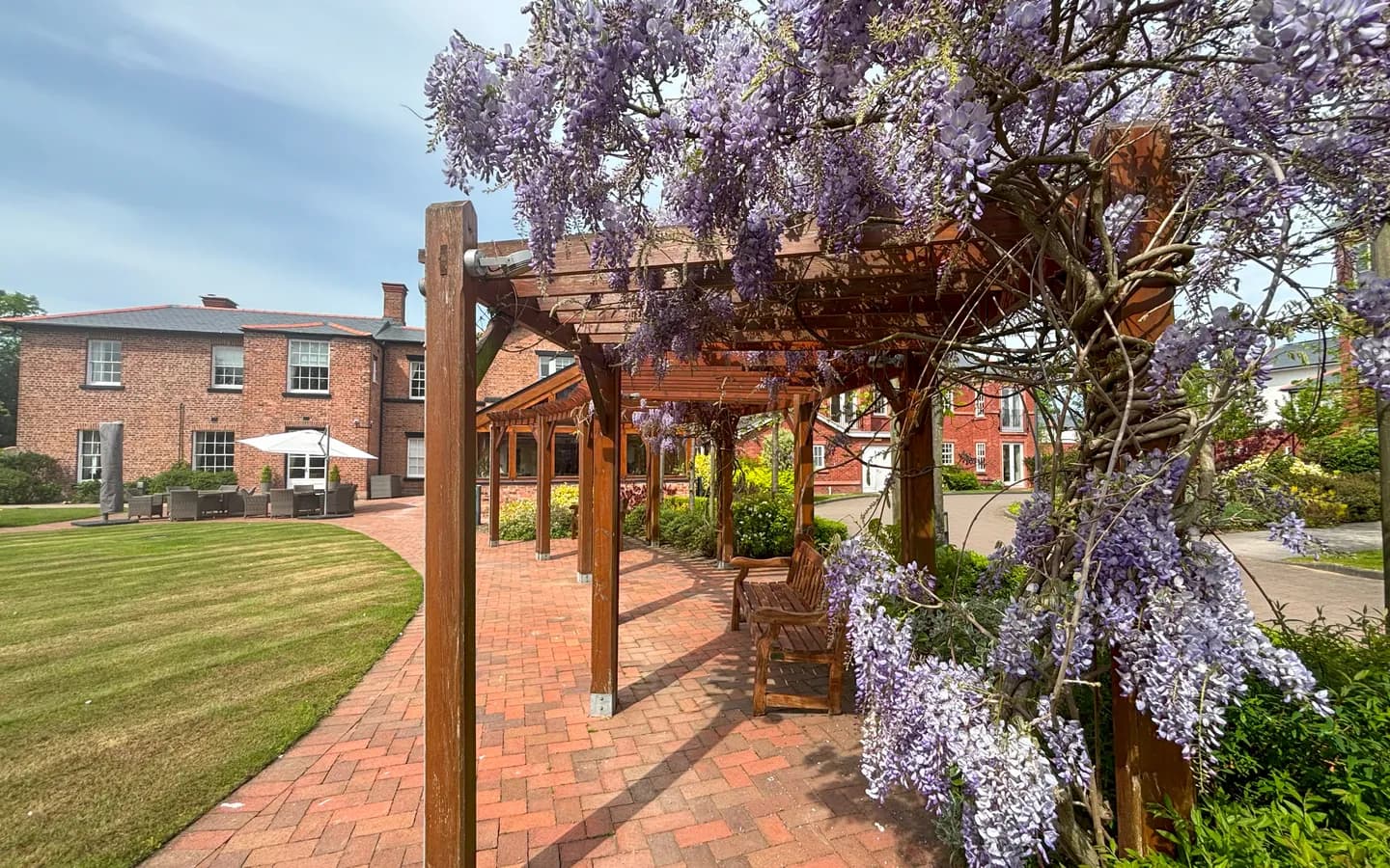 Decking towards Boughton Hall