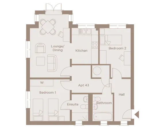 Apartment 43 floorplan