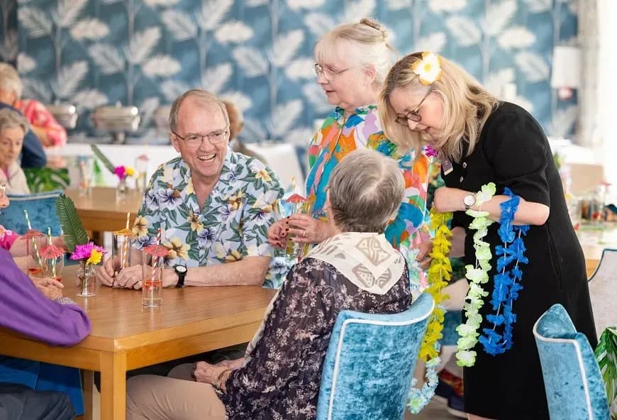 People enjoying the Caribbean day