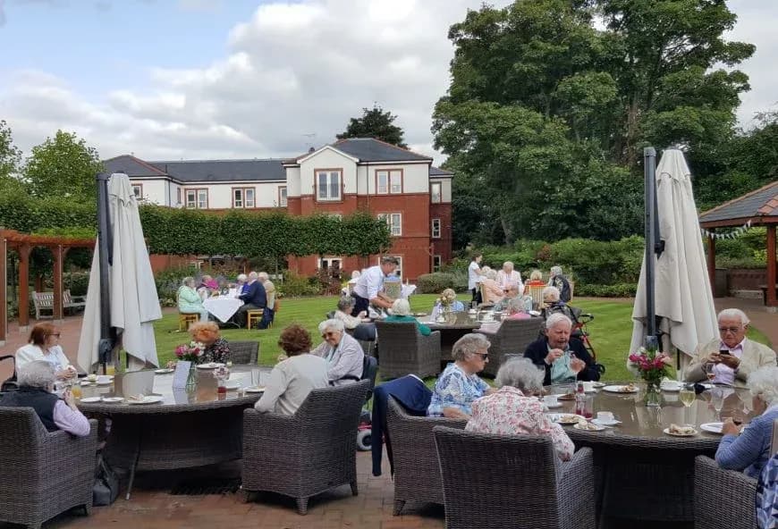 Charity afternoon tea event in the garden