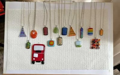 Glass fusion necklaces 
