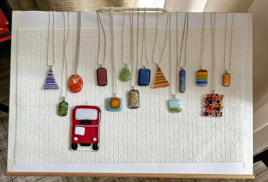 Glass fusion necklaces 