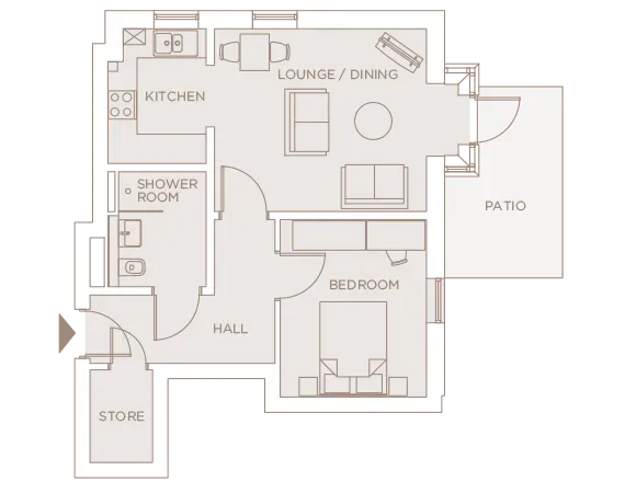 The Red House Apartment 8 Floorplan