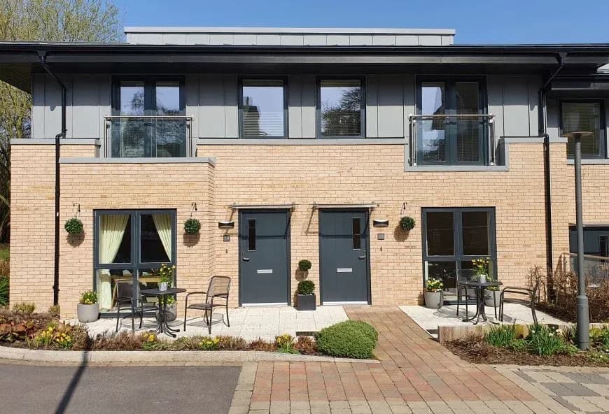 Outside Rievaulx cottages