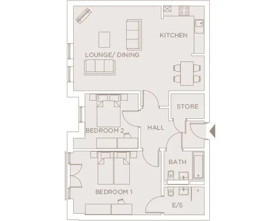 Rosedale Apartment 32 Floorplan