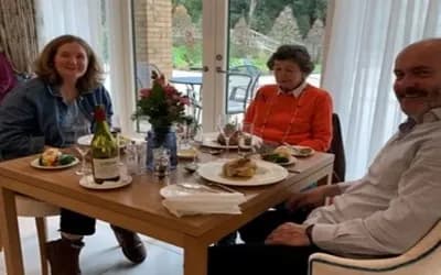 People enjoying a Sunday lunch