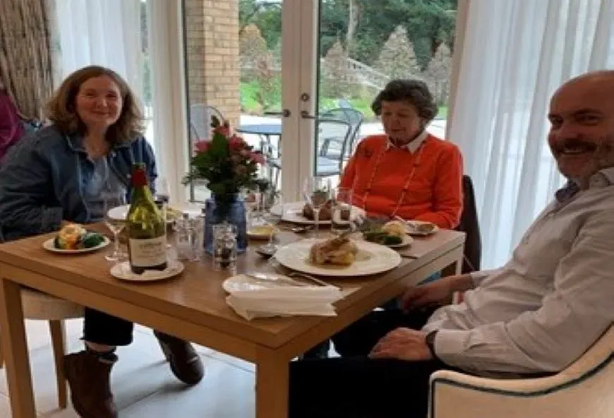 People enjoying a Sunday lunch