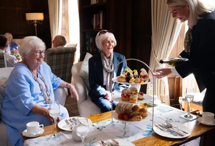 Women having afternoon tea