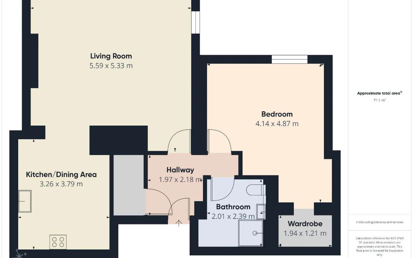 Apartment 6 - Boughton Hall - Floor plan