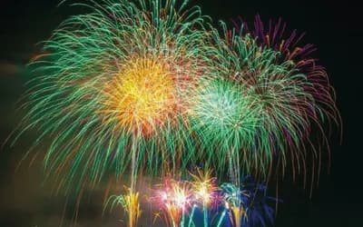 Large colourful fireworks