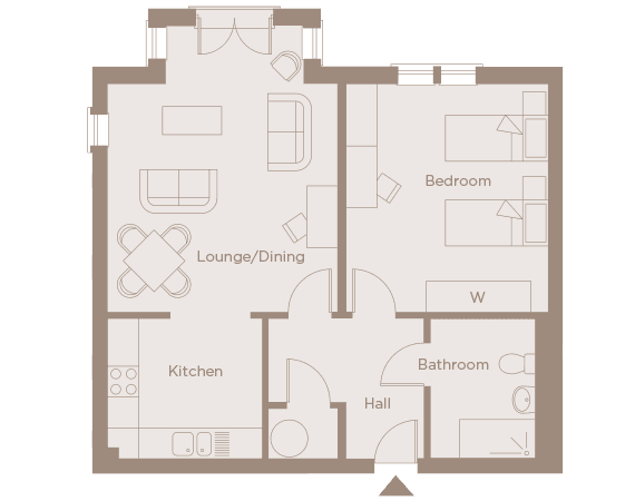 Apt 19 Floor plan Boughton Hall