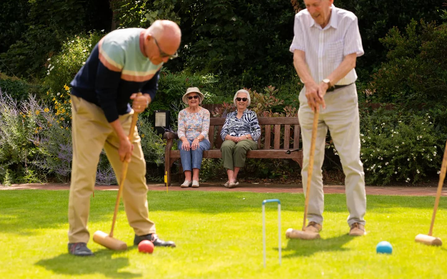 Boughton Hall residents playing croquet