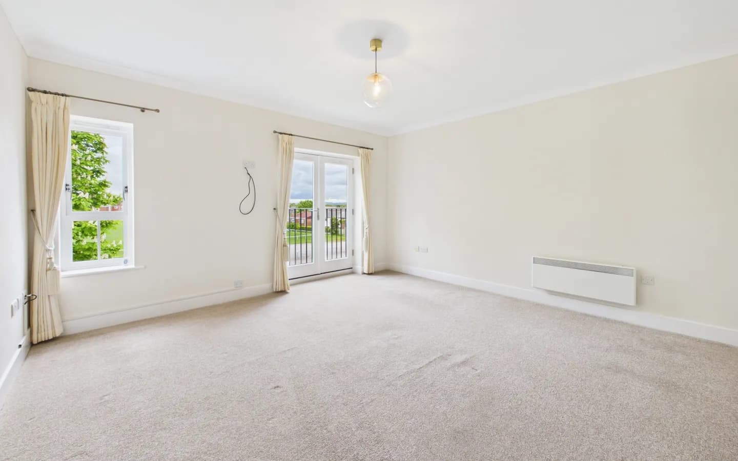 Living/dining area in Apartment 49, Boughton Hall
