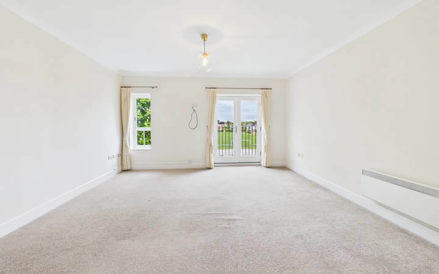 Living/dining area in Apartment 49, Boughton Hall