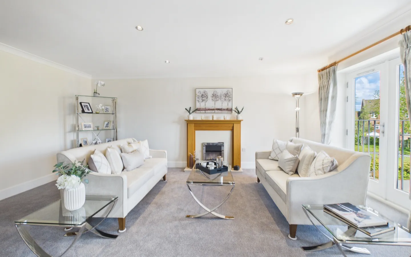 Living/dining area in Apartment 65, Boughton Hall