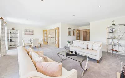 Living/dining area in Apartment 65, Boughton Hall
