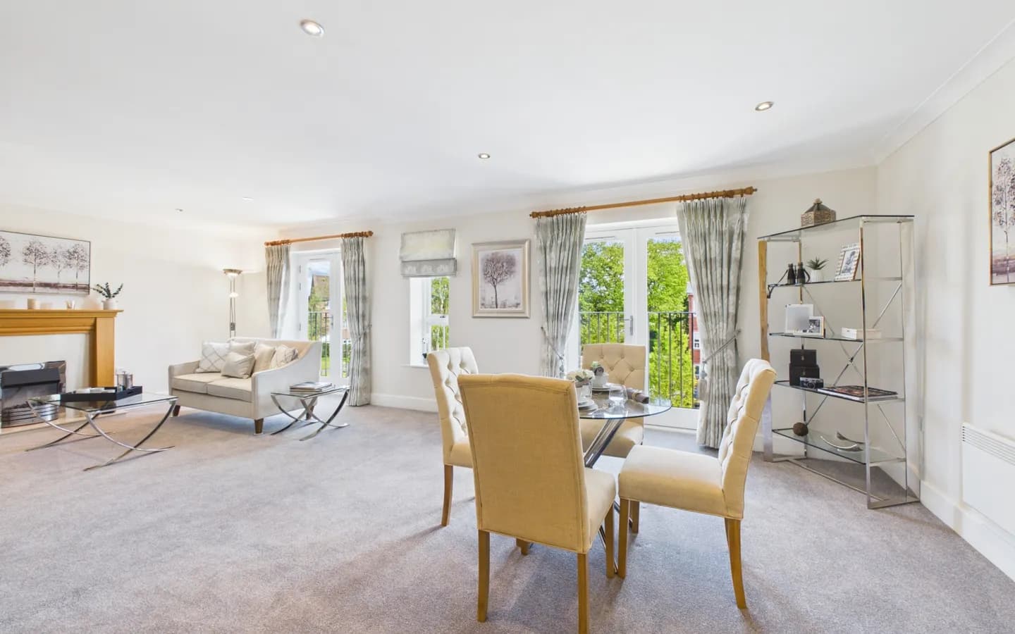 Living/dining area in Apartment 65, Boughton Hall