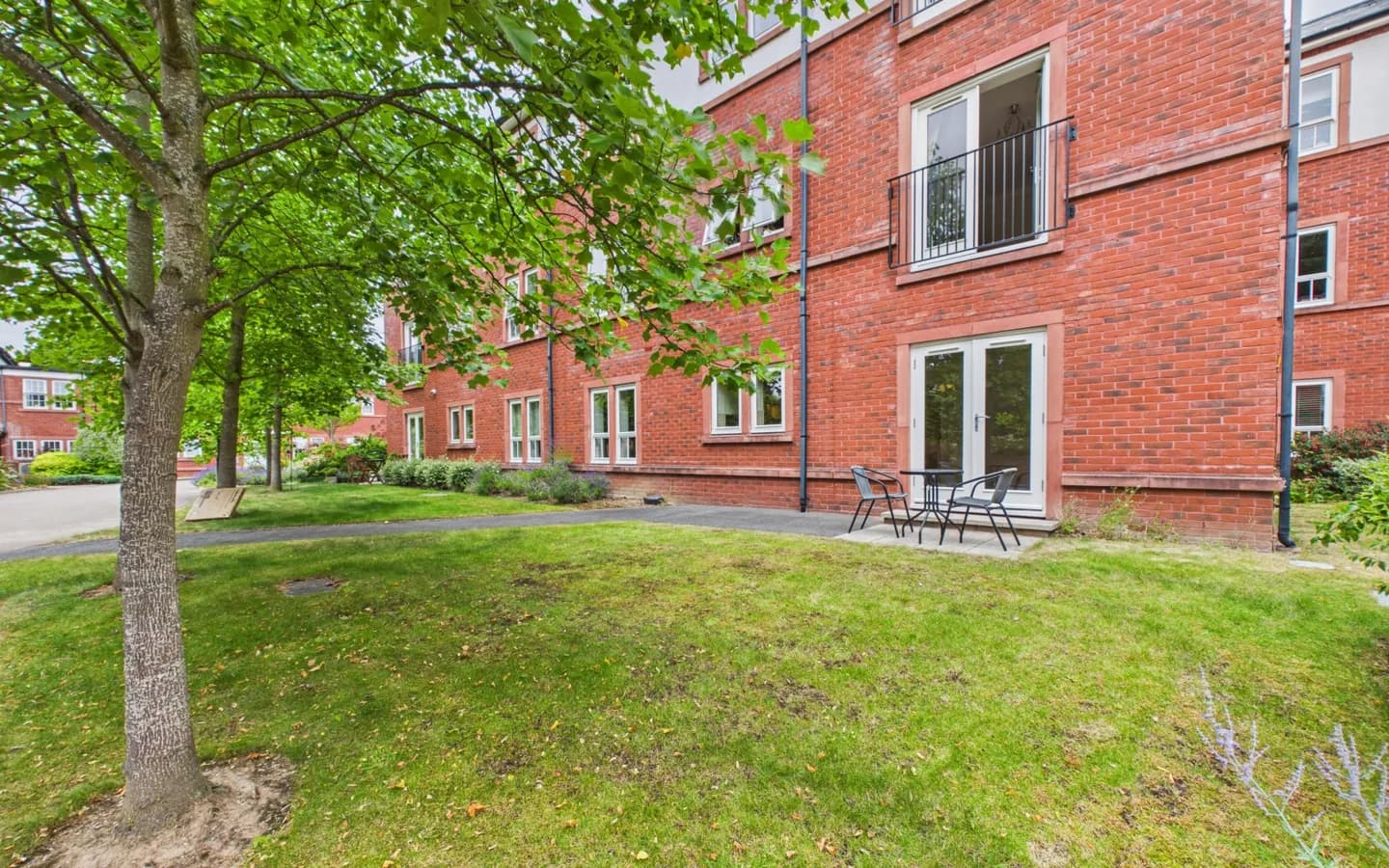 Apartment 26, Boughton Hall, view of apartment from garden