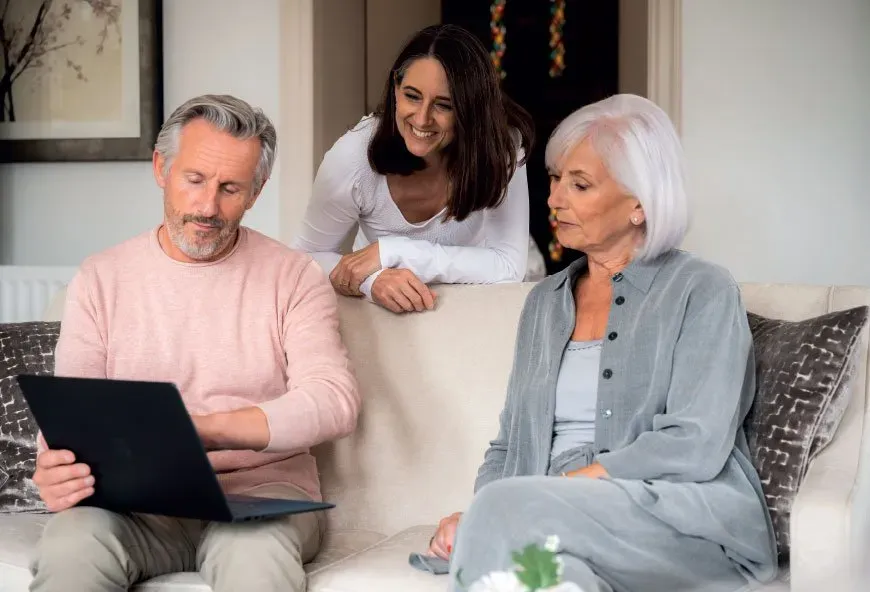 Family members supporting loved ones