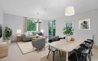 Living and dining area at Mount Battenhall