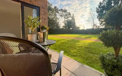 Patio and garden at Mount Battenhall