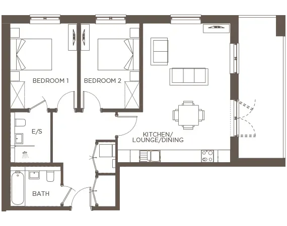 The Astley apartment 4 Floorplan