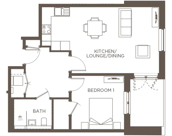 The Astley Apartment 5 Floorplan