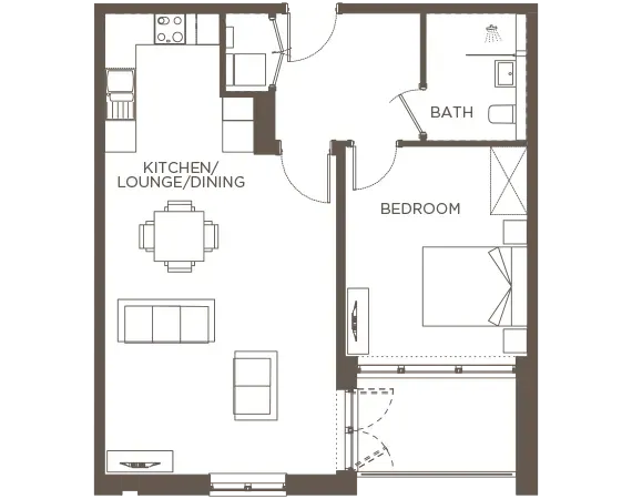 Floorplan at apartment 10