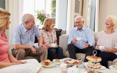 People enjoying an afternoon tea