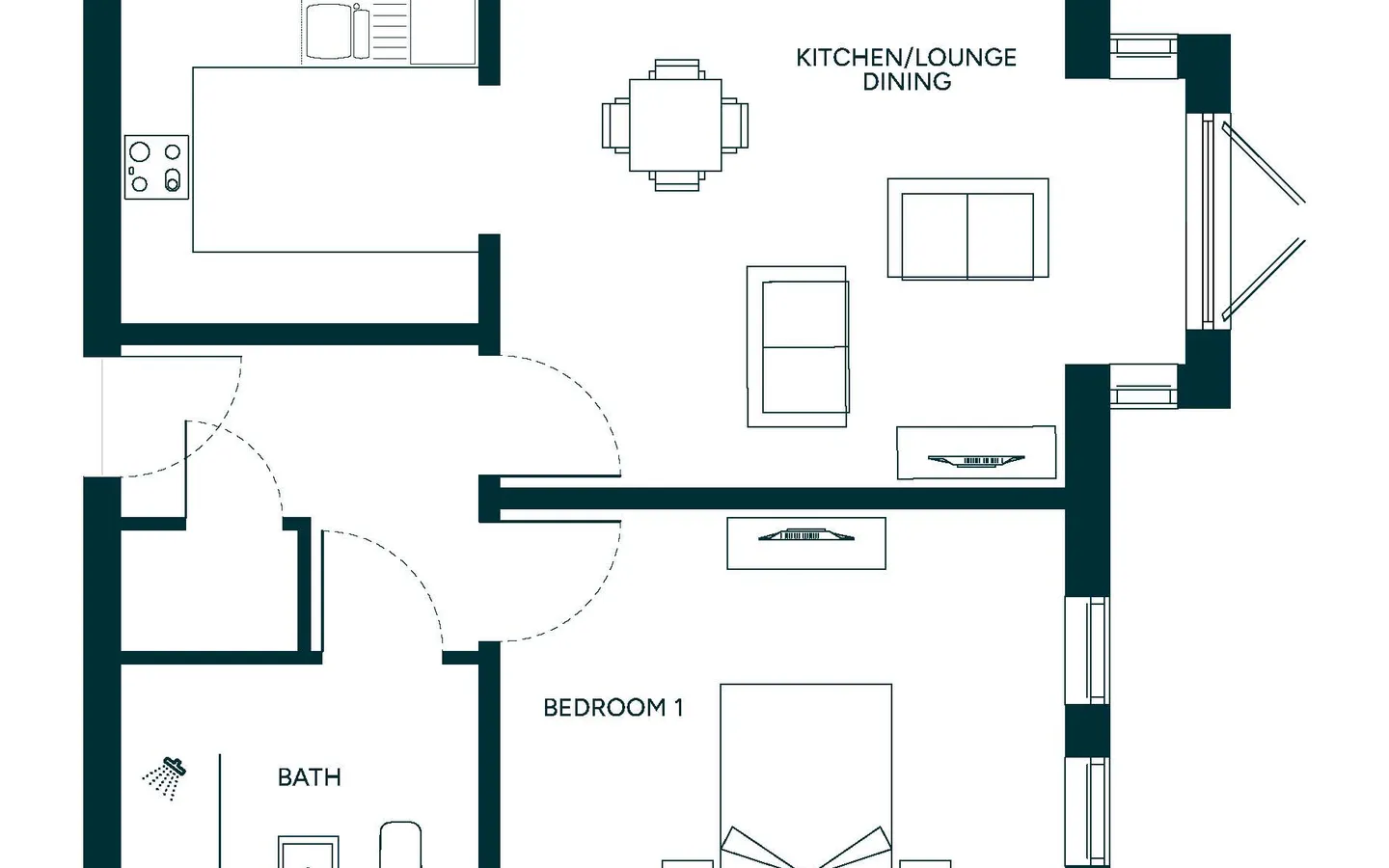 Apartment 24 - Floorplan - The Red House
