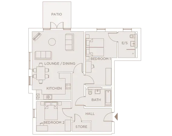 Jervaulx Apartment 9 Floorplan