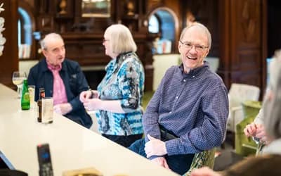 Residents sat in Mount Battenhall bar
