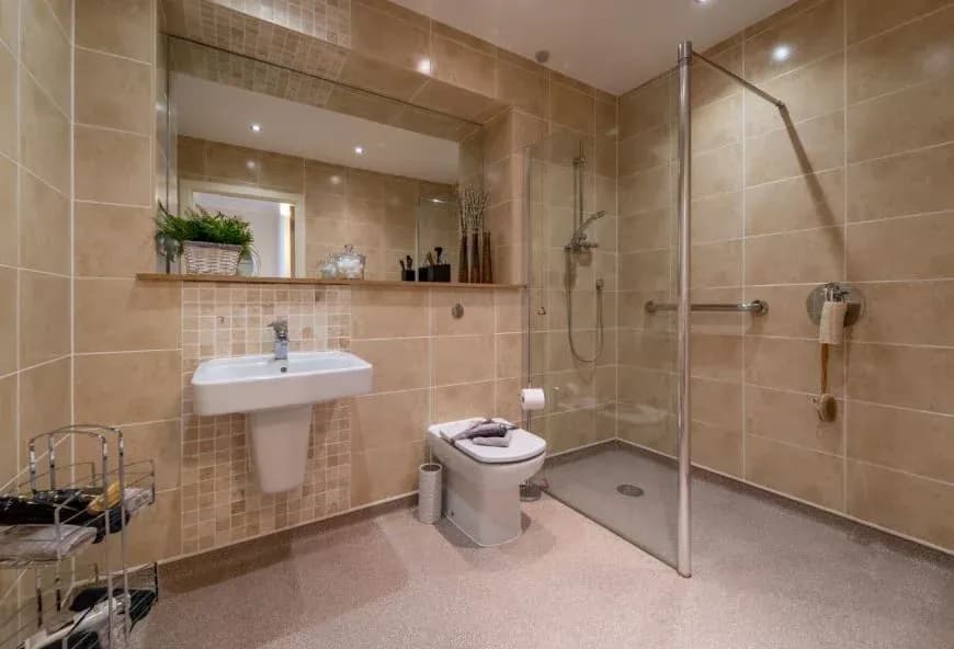 Retirement apartment bathroom