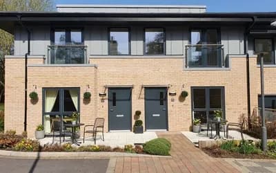 Outside Rievaulx cottages