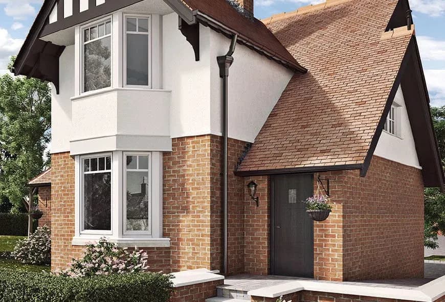 The outside of a two story detached home