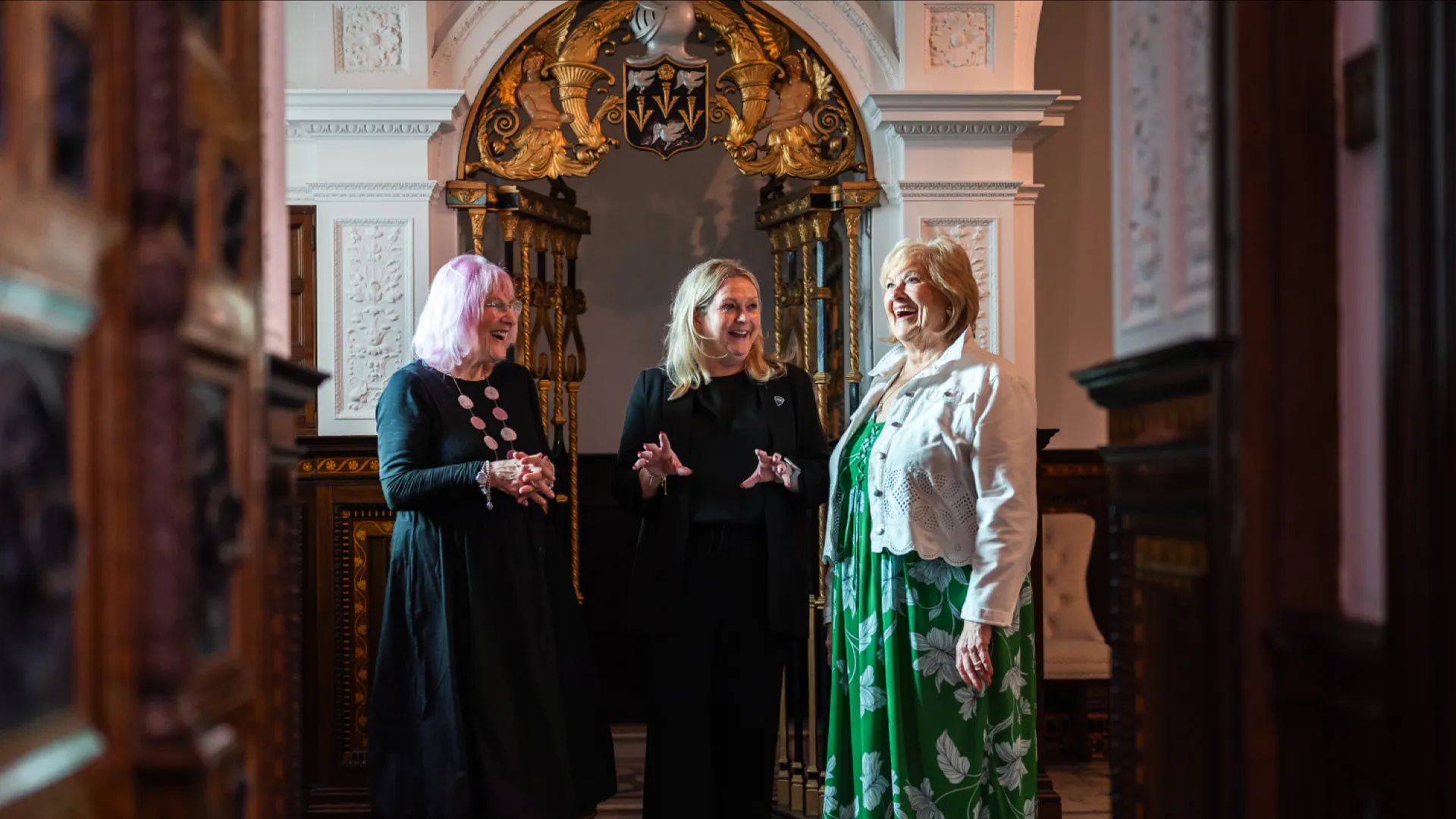 Staff showing guests around Mount Battenhall