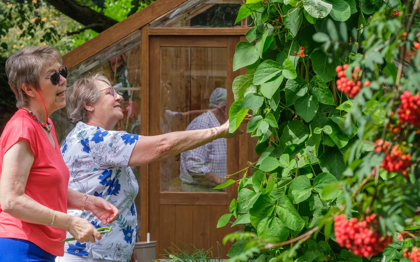 The Red House residents gardening