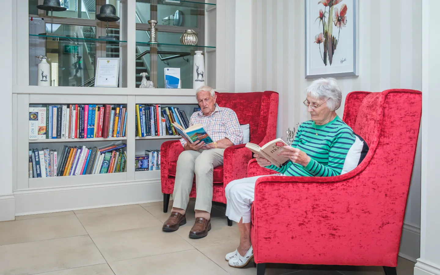 The Red House residents reading
