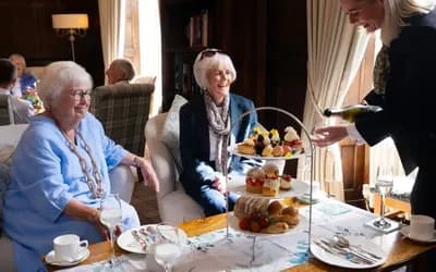 Women having afternoon tea